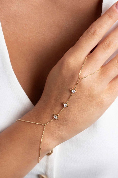 Heliophilia Silver Cadena de Metal Dorada con Recubrimiento de Laca